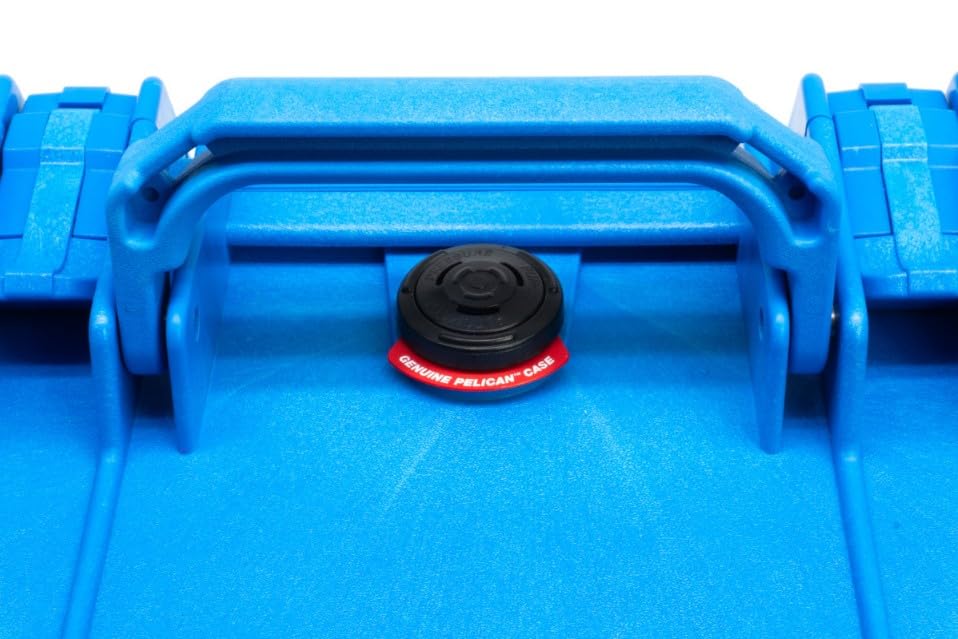 DemerBox Waterproof, Portable, and Rugged Outdoor Bluetooth Speakers Made from a Genuine Pelican Case. 40+ hr Battery Life, Dry Box + USB Charging Sound and Bass - color: Roseau Blue