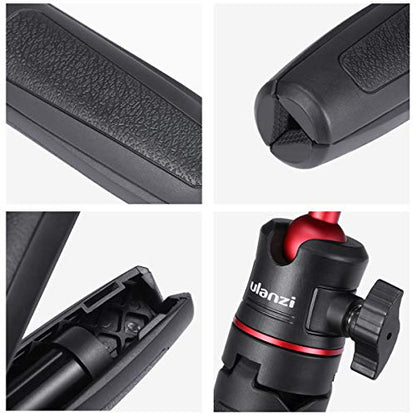 ULANZI MT-08 Mini Extension Pole Tripod for Phone Camera | Extends to 21.3in, Phone Holder Included w Cold Shoe Mount, 2-in-1 Tripod Grip, for iPhone Android Canon Sony - color: Black