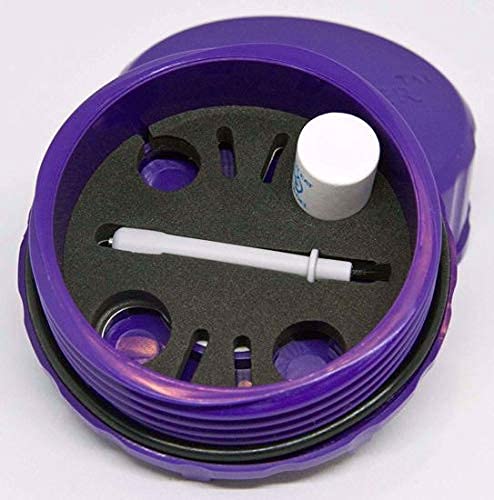 Hearing Device Protection Case - Crush & Water Resistant Hard Case for Storage and Protection of Aids, Batteries, and Other Devices (Purple) - color: Purple
