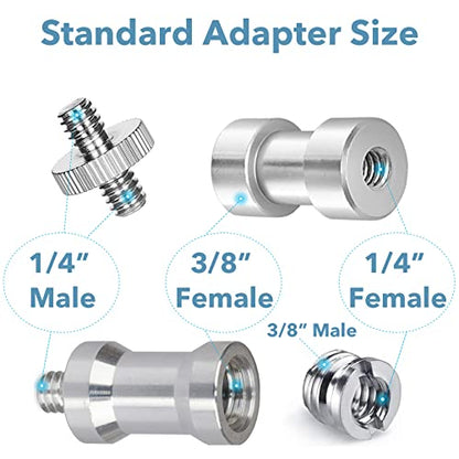 16PCS Camera Screws Mount Set 1/4 Inch and 3/8 Inch Threaded Converter Screws Adapter Flash Shoe Mount for DSLR Camera/Tripod/Monopod/Ballhead/Flash Light/Quick Release Plate