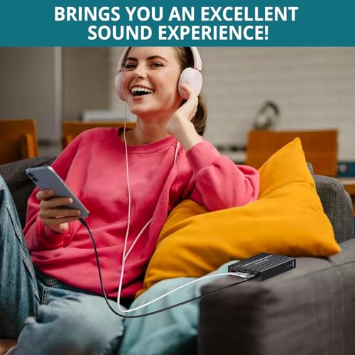 Headphone Amplifier with Bass Knob HiFi Amp 16-600Ω Gain Switch | Drive wired headphones for desktop, gaming and music use with 3.5mm devices, USB-C charging and aluminum housing - style: HiFi BASS Style