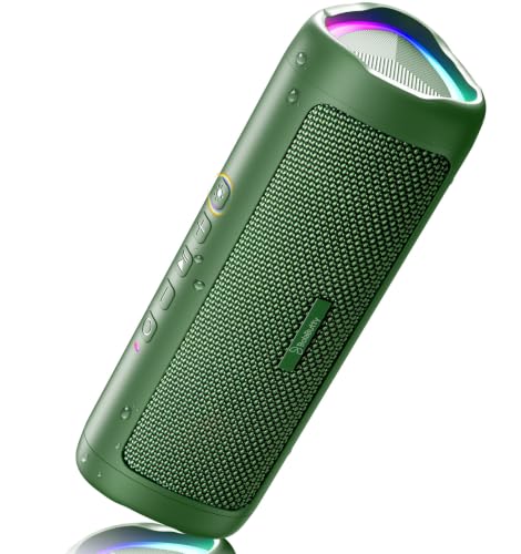 Bluetooth Speaker, 20W HD Sound, Portable Wireless, IPX5 Waterproof, Up to 24H Playtime, TWS Pairing, for Home/Party/Outdoor/Camping/Beach Essentials, Electronic Gadgets, Birthday Gift (Green) - color: Green