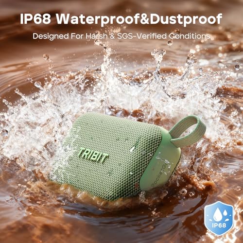 Tribit PocketGo Portable Bluetooth Speaker, 7W, IP68 Waterproof, 20H, Blue - color: Blue