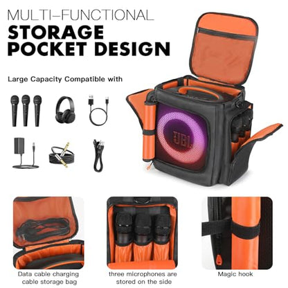 Travel Bag for JBL Partybox Encore Essential 2 | Portable Speaker Tote Bag Carrying Case,Waterproof Protective Case with Organized Pockets for Accessories