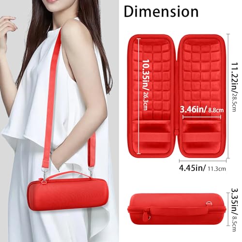 co2CREA Hard Travel Case for JBL Flip 7/6/5/4 Speaker, Red - color: Red Case