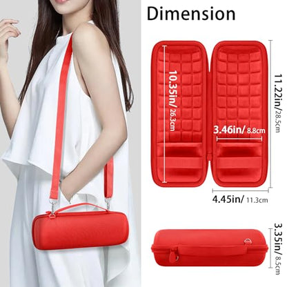 co2CREA Hard Travel Case for JBL Flip 7/6/5/4 Speaker, Red - color: Red Case