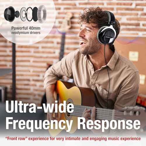 Superlux HD330PRO 32Ω Semi-Open Studio Headphones for Music and Podcasting | For musicians and creators on phones or laptops; 32Ω compatibility, balanced 40mm-driver sound and a semi-open fit.