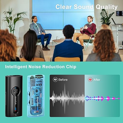 KIMAFUN Wireless 2.4G Lavalier Microphone, Lapel Mics Handheld Mic 2 in 1 | for Teaching, Teachers, Speech, Tour Guiding, Speaker, Amplifier, PA System, Broadcast, KM-G70(2TX1RX) - size: 2TX+1RX