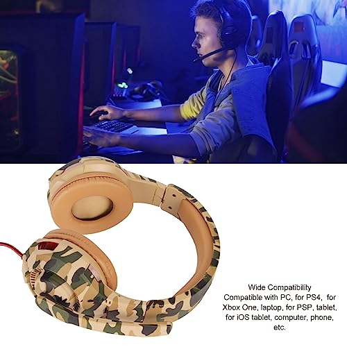 On-Ear Headphones with Microphone, Clear Sound, 120° Microphone, Comfortable, Volume Control, Wide Compatibility, Gaming Headset for Laptop