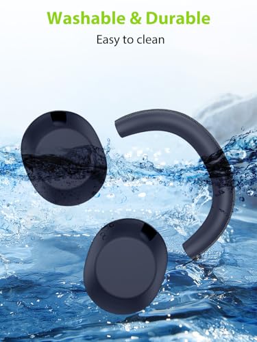 2-in-1 Silicone Protective Cover Set for Sony 1000X THE COLLEXION Headphones, Sweatproof Headband Cover + Integrated Ear Cups Protector (Ear Pads & Shell), Full Coverage(Blue) - color: Blue