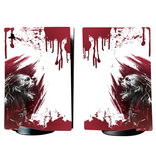 PlayVital Full Set Skin Decal for ps5 Console Digital Edition, Sticker Vinyl Decal Cover for ps5 Controller & Charging Station & Headset & Media Remote - Blood Zombie - color: Blood Zombie