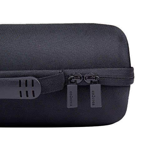 co2CREA Hard Travel Case for JBL Charge 5/4 Speaker, Black+Inside Blue | Portable Travel Bag Replacement with Custom Molded Interior and Handle, Shockproof EVA Shell and Soft Lining - color: Ouside Black and Inside Blue