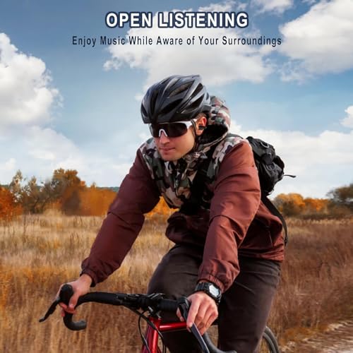 Wireless Headphones,Wireless Ear Clip Bone Conduction Earphones Bluetooth 5.3 for Android iOS Samsung,Small Open Ear Earbuds IPX7 Waterproof Mini Open Ear Headsets for Running Cycling Workout