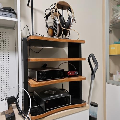 Desktop Audio Stand Headphone Amplifier Stand 2 3 4 Tier AV Media Player Stand HiFi Racks Small Media Storage Rack for Bedroom(47cm-18.5in) - size: 47cm-18.5in