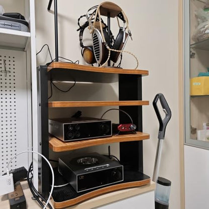 Desktop Audio Stand Headphone Amplifier Stand 2 3 4 Tier AV Media Player Stand HiFi Racks Small Media Storage Rack for Bedroom(47cm-18.5in) - size: 47cm-18.5in