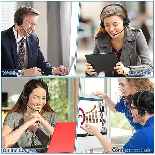 2 Pack Bulk Headphones with Microphone for Classroom Kids, On-Ear Wired Computer Headset with Rotating Mic for School Students K-12 Chromebooks PC Laptop Office Meetings - size: 2 Pack