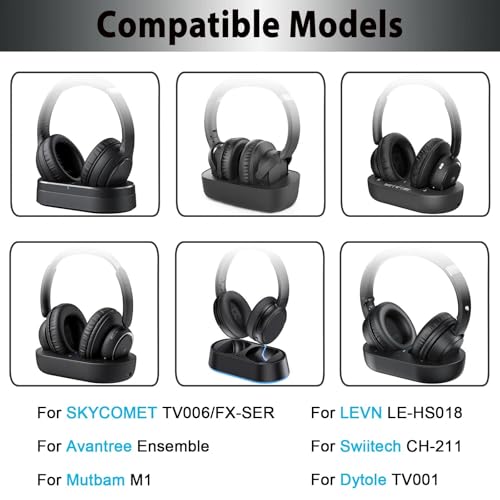 Adhiper Headband Cover for Avantree, LEVN, SKYCOMET, Mutbam, Swiitech | TV Headphones Cover, 6mm Thick Softer Head Band Cover for Pressure Relief & Anti-Peeling, with Hanging Loop