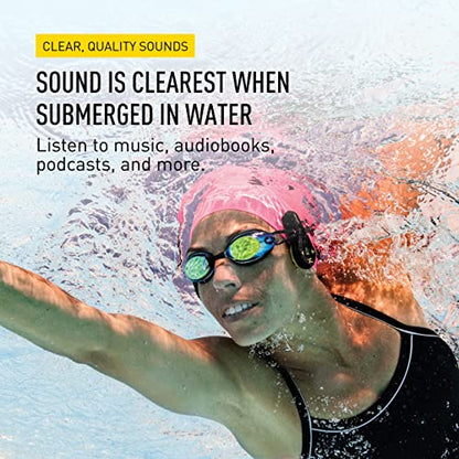 FINIS Duo Underwater MP3 Player - Bone Conduction Swim Headphones - Waterproof Audio - 4GB - MP3/WMA Compatible - 7 Hr