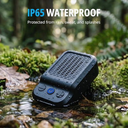 Wearable Bluetooth Speaker, Magnetic Clip-On Portable Speaker | Built-in Mic for Hands-Free Music/Calls, TWS, IP65 Waterproof Mini Speaker for Work, Golf, Hiking and Jobsite