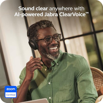 Jabra Evolve3 75 On-Ear Wireless Bluetooth Headset with Microphone, Black - color: Black, style: All Platforms