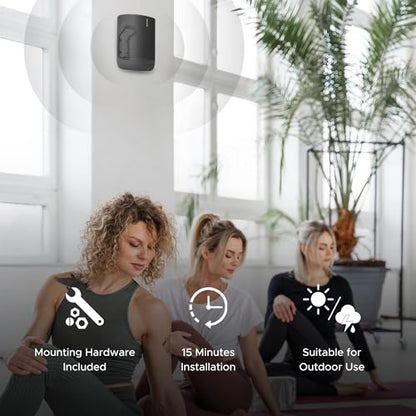 Move Speaker Wall Mount Bracket, Weatherproof, Black | Compatible with Sonos Move & Move 2, Including Mounting Accessories - color: Black