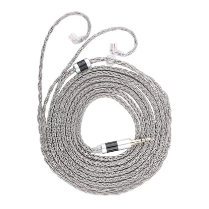 Linsoul Tripowin Zonie 16 Core Silver Plated IEM Cable, 2m Length | Extended Earbud Cord, HiFi Wired Earbuds Earphone Cable, in Ear Monitor Wire for Audiophile Musician, Recessed 2Pin - style: Recessed 2Pin