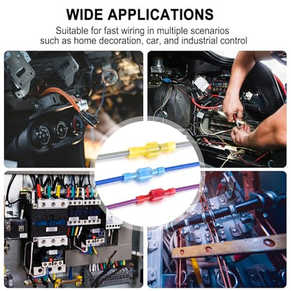 Twidec/50PCS Nylon Spade Connectors Kit 22-10 Gauge Male and Female Wire Spade Terminal Quick Disconnect Fully Insulated Wire Crimp Connector for Automotive Marine - color: Multicoloured Nylon 50PCS