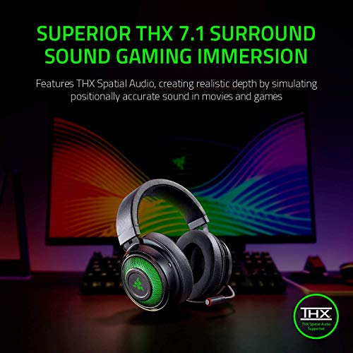 Razer Kraken Ultimate RGB USB Gaming Headset + Base Station V2 Chroma Bundle: Classic Black - style: Ultimate Edition