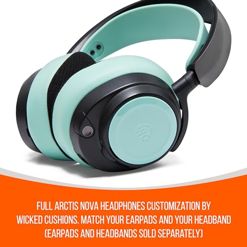 WC Side Plates for Arctis Nova Pro Wireless, Pro Wired & Nova Elite | Made by Wicked Cushions | Also fits Nova Pro Omni, 7, 7X & 7P | Mint - color: Mint