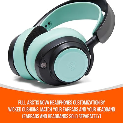WC Side Plates for Arctis Nova Pro Wireless, Pro Wired & Nova Elite | Made by Wicked Cushions | Also fits Nova Pro Omni, 7, 7X & 7P | Mint - color: Mint