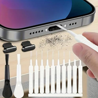 14PCS Ultra-Thin Cleaning Brushes Multifunctional Tool Kit for Charging Ports, Mobile Phones, Speakers and Shower Heads for Debris Removal, iPhone - color: 14 Pieces - Iphone