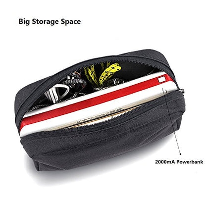 Universal Electronics/Accessories Soft Carrying Case Bag, Durable & Light-weight,Suitable for Out-going, Business, Travel and Cosmetics Kit (Big-Black) - color: Big-Black