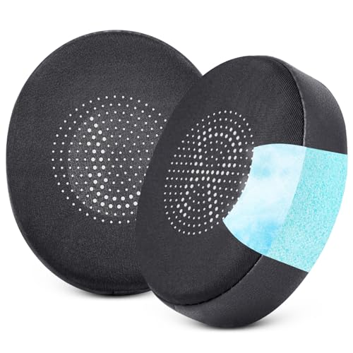 Ear Pads Replacement for Jabra Elite 45h Evolve2 65 40 Cooling Gel Cushions | for Evolve2 65 40 MS UC USB Wireless On-Ear Headphones with Thick Foam (Black) - color: Black Cooling