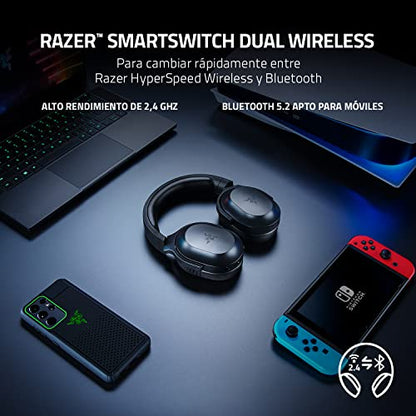 Razer Barracuda X Wireless Gaming & Mobile Headset (PC,PlayStation,Switch 2,Android,iOS): 2.4GHz Wireless + Bluetooth - Lightweight - 40mm Drivers - Detachable Mic - 50 Hr Battery - Black,(Pack of 2) - color: Classic Black, size: Standard (Pack of 2), sty