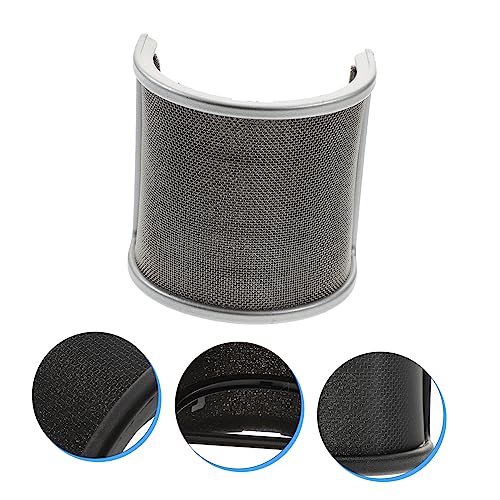 Microphone Pop Filter Silver Metal Mesh Screen for Singing Use | Elastic Band and Inner Rubber Ring, Layered Plastic Cotton Metal Build, Easy to Assemble, Suited to Speech