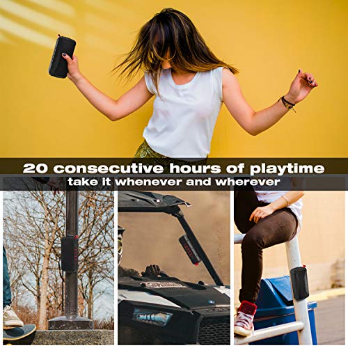Dprofy 2Pcs Pro Portable Magnetic Bluetooth Golf Speaker Wireless Waterproof IPX6/Shockproof - 3rd Generation Magnetic Golf Speakers for Golf Cart 24 Hour Playtime (2Pcs with TWS & SD Card Function) - style: 2Pcs with TWS & SD Card Function