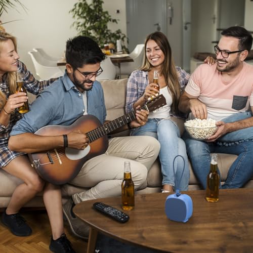 Bluetooth Speaker Portable Media Players Clear Loud Stereo Sound Deep Bass Wireless Speaker With Lights TWS IPX5 Waterproof Small Speakers Long Playtime for Home/Party/Outdoor/Beach Electronic Gadgets - color: Blue