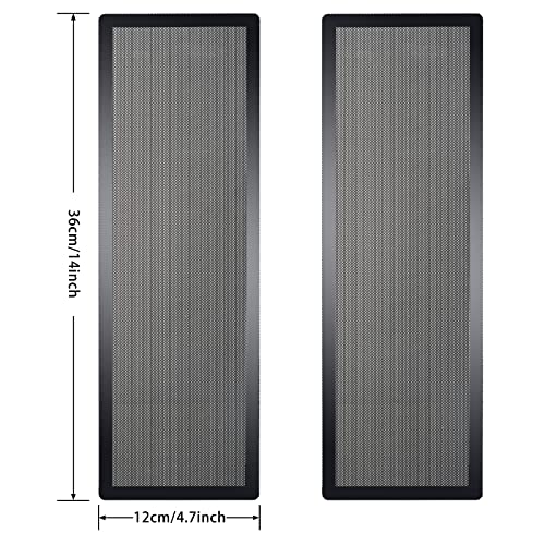 Magnetic PC Case Dust Mesh Filter, 360 x 120mm Fan Cooling Cover, 2 Pack | Black dustproof PVC computer fan grills for gaming PC chassis, power supplies, and liquid cooling radiators; washable.