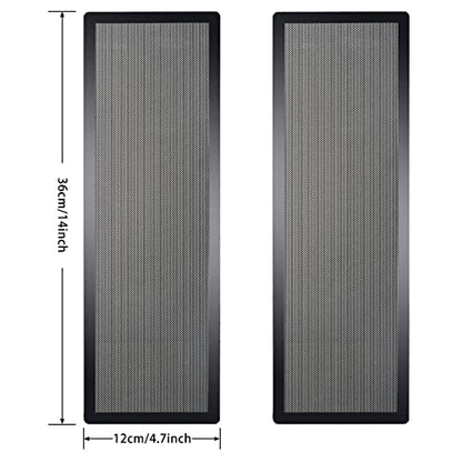 Magnetic PC Case Dust Mesh Filter, 360 x 120mm Fan Cooling Cover, 2 Pack | Black dustproof PVC computer fan grills for gaming PC chassis, power supplies, and liquid cooling radiators; washable.