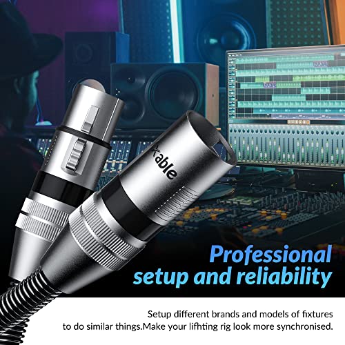 Kxable XLR Microphone Cable 20FT, XLR Male to Female Balanced Mic Cable, 3-Pin Shielded Speaker Cord, Zinc Alloy Connectors, Premium 22AWG Pure Copper, Metal Spring SR, Recording Studio, Podcast - size: 20FT, style: 1-Pack