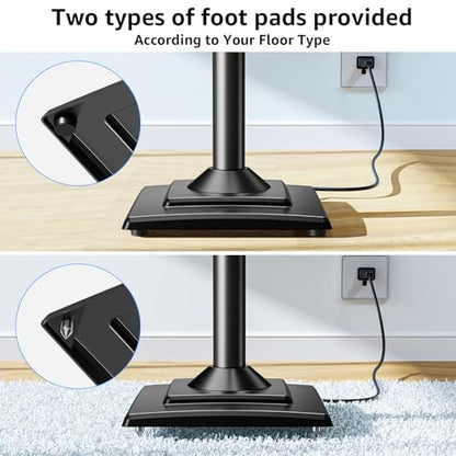 MOUNTUP Universal Speakers Stands Pair 34" to 43.3" Height Adjustable Holds Bookshelf Speakers Satellite Speakers Up to 11LBS Cable Concealing 1 Pair Spring-Loaded Plate Extends to 10" MU9138 Black - size: 34-43" Height