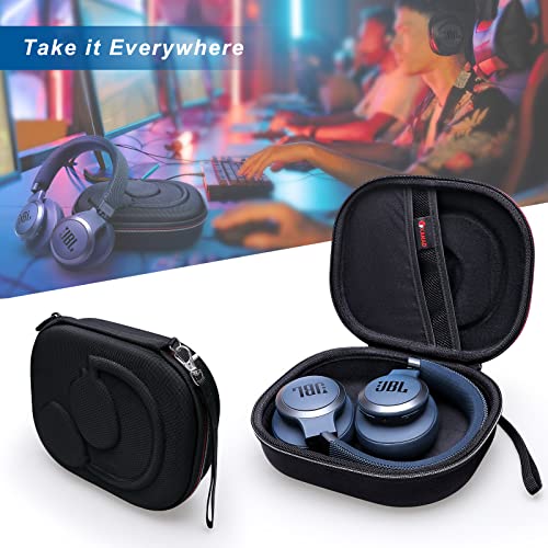 XANAD Hard Case for JBL Tune 720BT/770NC/710BT/760NC/700BT/750BT/510BT/660NC/520BT/500/E45BT and JBL Live 770NC/660NC/650BT/460NC/670NC/400BT/500BT and Wireless Headphone,Black - color: Black Outside+Black Inside