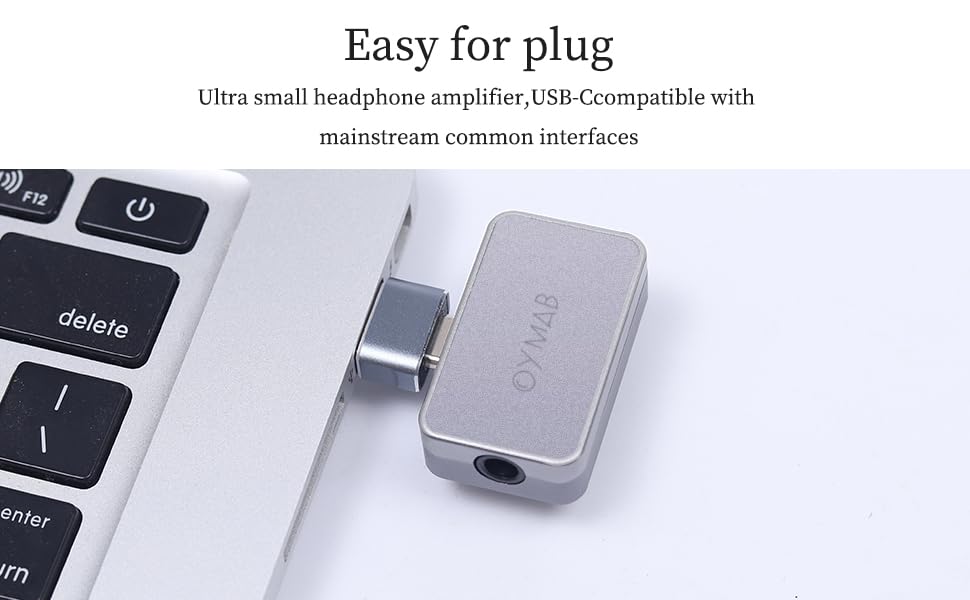 USB C DAC Headphone Amplifier, High Resolution 32bit/384kHz Portable HiFi Audio Adapter, USB Type C to 3.5/4.4mm Earbuds Amp Jack Dongle for Phone/PC - Plug and Play (Titanium)