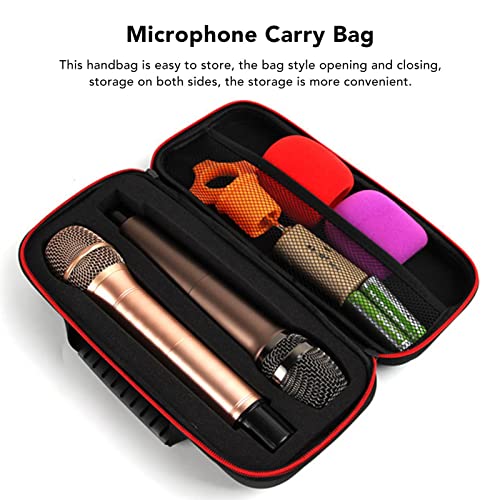Sponge Filled Stereo Microphone Case with Metal Zipper, AntiShock MultiCompartment Design for Receivers, Transmitters, Cables & Accessories