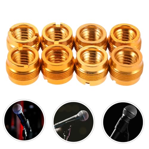 8Pcs Microphone Adapter Set Female to Male Thread Adapters for Secure and Stable Mic Mounting Vibration Dampening Design Quick and Simple Installation
