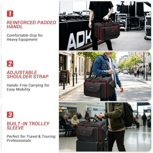 ORKELS Speaker Carry Bag for EON Series Speakers, Water-Resistant Padded Gig Bag with Shoulder Strap & Accessory Pocket - size: For 12'' Speaker