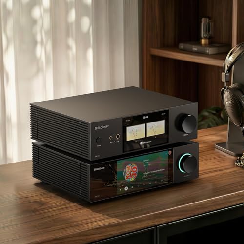 DAC-K5 HiFi DAC/AMP,Desktop Headphone Amplifier,Dual ES9039Q2M DAC,768kHz/32bit,DSD512,6.35mm+4.4mm,RAC,XLR Output,Coaxial, Optical, HDMI-IIS Input,Airplay,Bluetooth 5.4,WiFI6 | Spotify,Tidal Streaming,Dual ES9039Q2M DAC,Airplay,DLNA