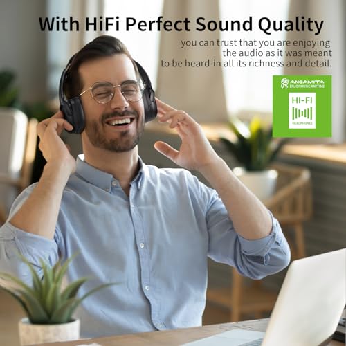 Hybrid Active Noise Cancelling Headphones, Wireless Over Ear Bluetooth - color: Black