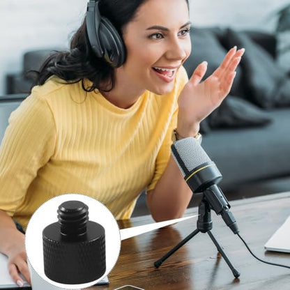 13 Pack Microphone Stand Adapter Set, Black Aluminum Alloy | 3/8 to 5/8 Threaded Screw Mount, 1/4 Threaded Screw for Mic Boom Arm/Camera Tripod/Projector Stand Arm/Fill Light - size: 1 Set 13 Pcs