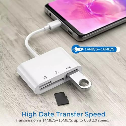 CY USB 2.0 Type C USB-C to TF Micro SD SDXC USB Female Card Reader Adapter Compatible with MAC Laptop Tablet Phone - style: SD+TF+USB